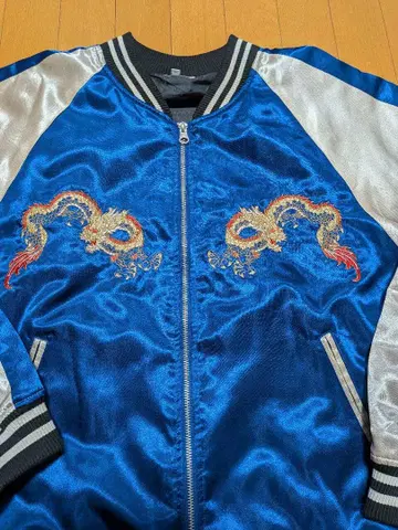 STYLEBLOCK 남성용 여성용 용 자수 스카잔 블루