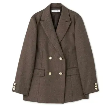 브라운 더블 브레스트 자켓 M 사이즈