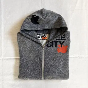 [ FREECITY ] 풀 집업 후드티 사이즈 M 그레이