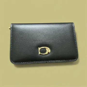 블랙 접이식 지갑 골드 로고