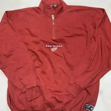 NHL 아이스하키 CCM 하프 지퍼 자수 맨투맨 빅 사이즈