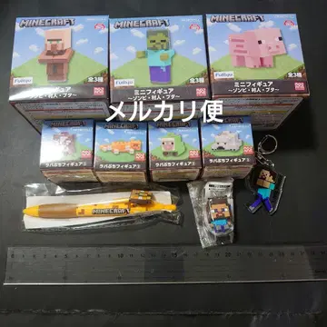 마인크래프트 미니 피규어 러버 쁘띠 피규어 마스코트 펜 아크릴 키링