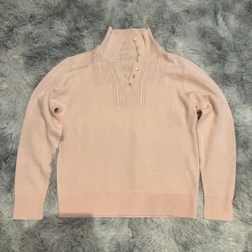 Bellesafeena 사이즈 M 니트 핑크 하이넥 니트 스웨터