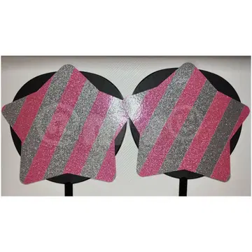 [ 특별 가격 ] 별 모양 부채 부채 스트라이프 광택 글리터 시트