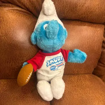 80년대 스머프 봉제 인형 미식축구 sm16