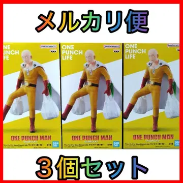 원펀맨 One Punch Life 사이타마 쇼핑 피규어 3개