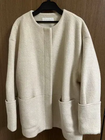Ballsey 크림색 울 자켓 숏 기장 34