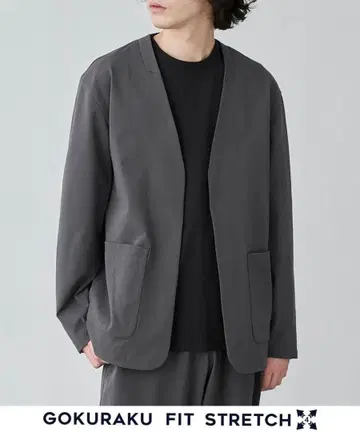 coen 극락FIT 노카라 자켓 M 그레이 0020