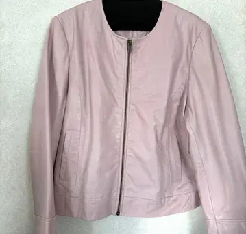 양가죽 레더 자켓 은은한 옅은 핑크 LL 사이즈