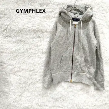GYMPHLEX 플렉스 GP 그레이 더블 지퍼 후드티 Bshop