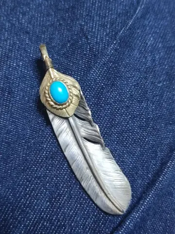 고로즈 goro's 상금 금줄 터콰이즈 부착 특대형 페더