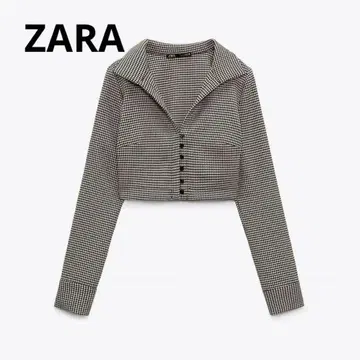 [ 새상품급 ] ZARA 하운드투스 자켓 여성용 아우터 크롭 가을 옷