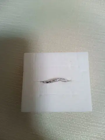 핑키링 반지 5호 다이아몬드 k10 WG 화이트 골드 새상품