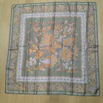 꽃무늬 그린 스카프 약 86 86