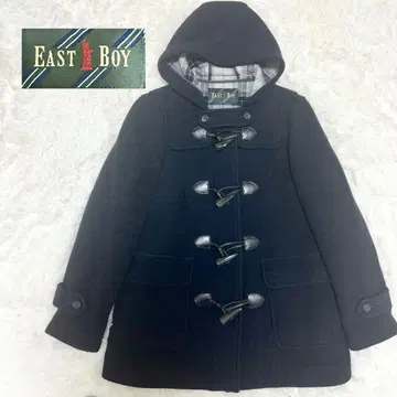 [새상품급] 이스트 보이 더플 코트 네이비 안감 체크 무늬 S