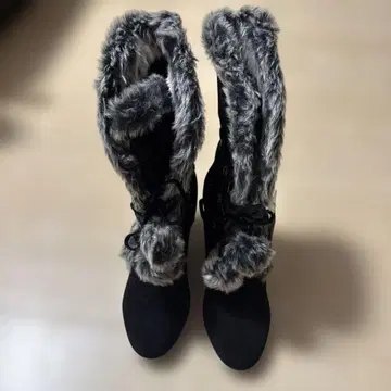 택 포함 미사용 새상품 axes femme 퍼 폼폼 롱 부츠 L