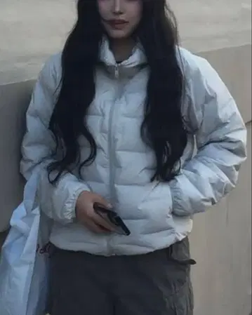 UNIQLO PUFFTECH 후드 부착 다운 자켓 S 화이트