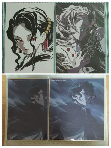 귀멸의 칼날 전 집중전 막간화 엽서 키부츠지 무잔 루이 기둥 연습편 색지