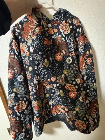 ZARA 플라워 프린트 후드 부착 후드티 셋업