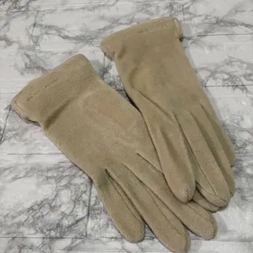 피에르 가르뎅 장갑 베이지 퍼 포함