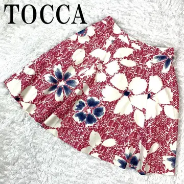 TOCCA 토카 플레어 스커트 꽃무늬 핑크 2 B7310