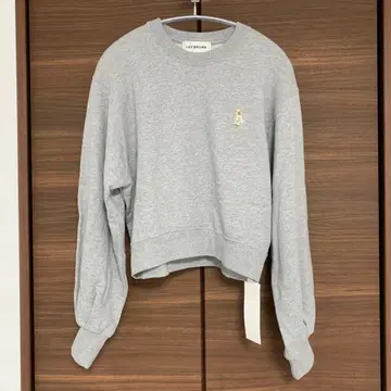 10주년 LILY BROWN 그레이 긴팔 크롭 맨투맨