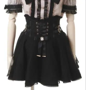 리즈리사 레이스업 코르셋풍 치마바지 LIZLISA