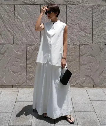 machatt, 마차트 화이트 롱 스커트, 플레어