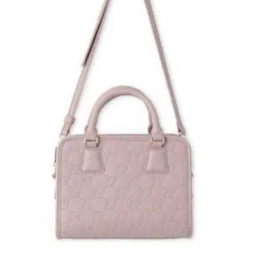 셀피드 백 엠보싱 핑크 숄더 포함