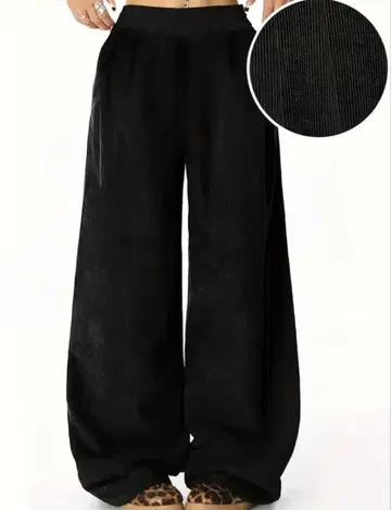 미사용 새상품 코듀로이 팬츠 블랙 5XL