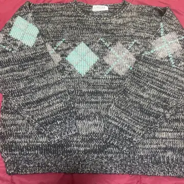 LIPSTAR 아가일 무늬 니트 스웨터 긴팔