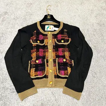 베로폰나 가디건 니트 스웨터 멀티 컬러 트위드 새상품급