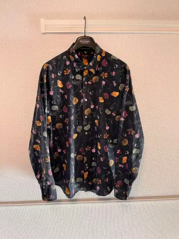 Paul Smith Collection 꽃무늬 긴팔 셔츠 블랙
