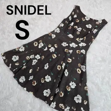 새상품급 snidel 꽃무늬 슬리브리스 원피스 S 스나이델