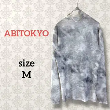 아비 도쿄 [ M ] 시어 하이넥 상의 타이 다이 패턴 마블 레이어드