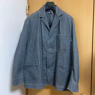 Yarmo 그레이 커버올 사이즈 40 샴브레이 빈티지