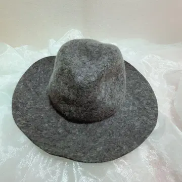 babylone 펠트 플래퍼 햇 그레이 울 100%