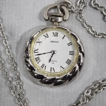 1970년대 SEIKO 세이코 회중시계 수동 와인딩 17석 체인 포함