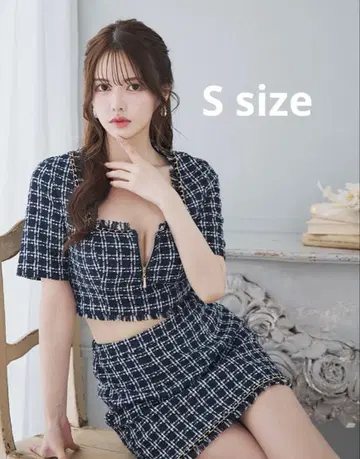 Jewels 트위드 체크 드레스 S 사이즈