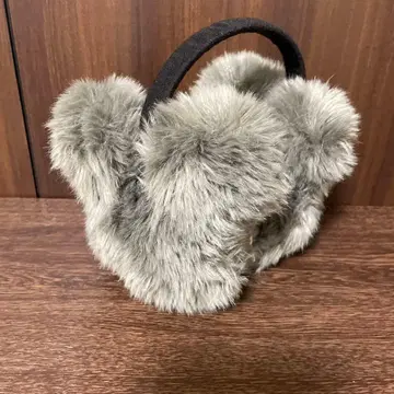 디즈니 리조트 미키 그레이 귀도리 귀마개 퍼