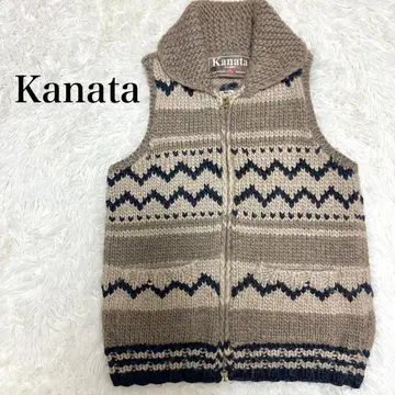 [ 컨디션 최상 ] Kanata 카우친 니트 베스트 더블 지퍼