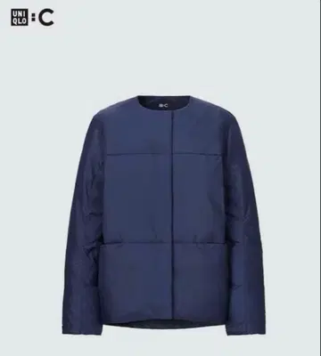 유니클로:C 라이트 다운 자켓 노카라 다운 네이비 L