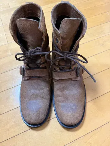 BUTTERO 브라운 스웨이드 밀리터리 부츠