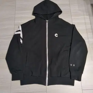 CRONOS 후드 부착 블랙 후드티