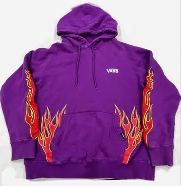VANS 보라색 프레임 디자인 후드티