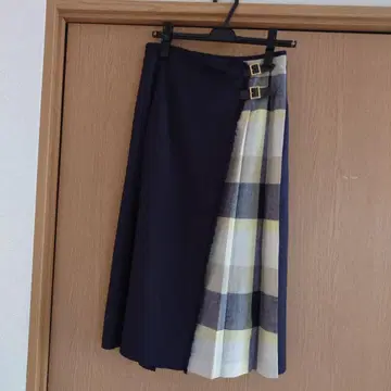 BlueLabel CRESTBRIDGE 체크 무늬 플리츠 스커트