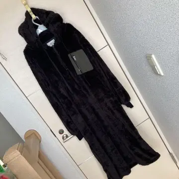 HUG.U 플리스 후드티 롱 원피스