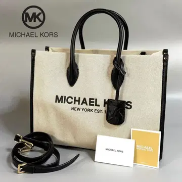 [컨디션 최상] 마이클코어스 캔버스 미레라 핸드백 카드 참 포함