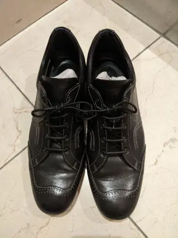 새상품급 ITALY A.Testoni 블랙 가죽 신발