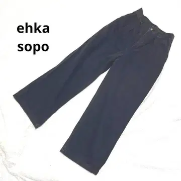 ehka sopo 에카 소포 하이웨스트 팬츠 블랙 여성용 프리
